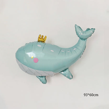 40 Inch Blue Standing Number Balloons with Crown