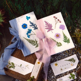 Load image into Gallery viewer, Real Dried Pressed Flower Wedding Vow Cards (Set of 2)