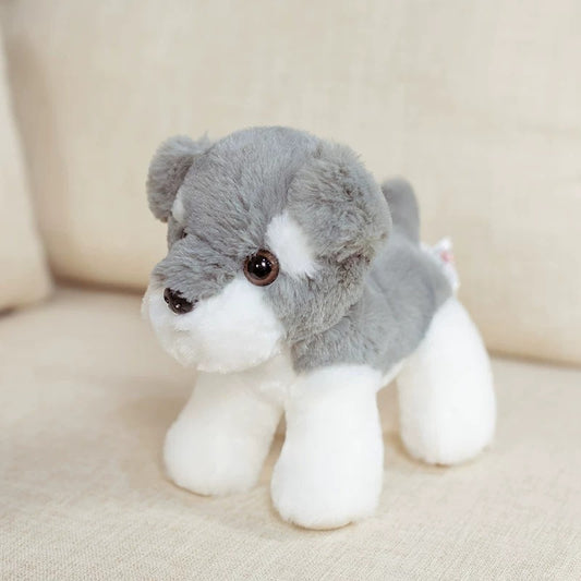 Peluche de schnauzer douillette de 18 cm