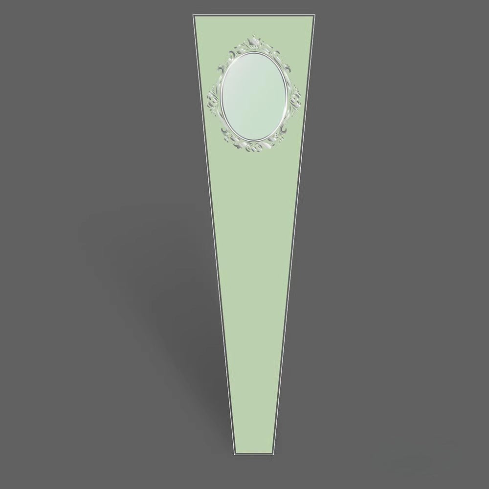 Emballages pour rose unique avec fenêtre miroir argentée, lot de 100
