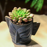 Load image into Gallery viewer, Artistic Tribal-mask Ceramic Succulent Pot