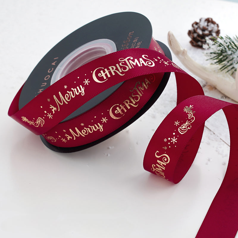 24 Yards Christmas Satin Ribbon for Crafts