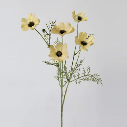 Tige de cosmos jaune pâle "Real Touch" de 26 po