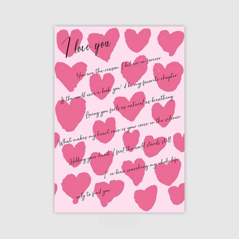 20pcs Love Letter Flower Wrap Paper (35x50cm)