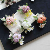 Load image into Gallery viewer, Rose &amp; Peony Wrist Corsages for Bridesmaids