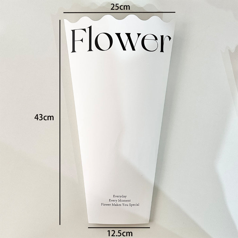 Minimalist White Flower Bouquet Bags Pack 10