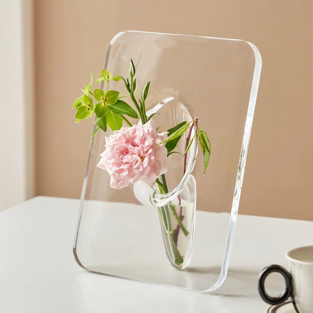 Vase cadre en acrylique transparent moderne