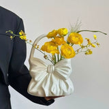 Load image into Gallery viewer, Modern Ceramic Bow Handbag Vase