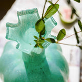 Load image into Gallery viewer, Modern Mint Green Speckled Glass Vase