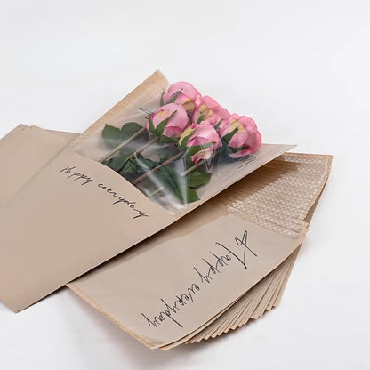 Flower Sleeves with Clear Window Pack 100