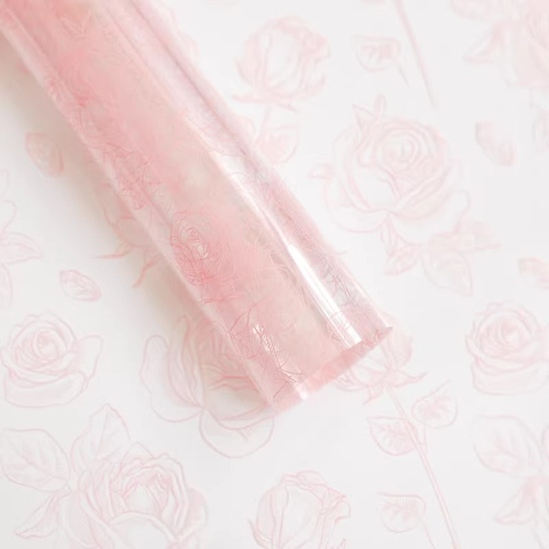 20pcs Rose Print Cellophane Wrap (57x57cm)