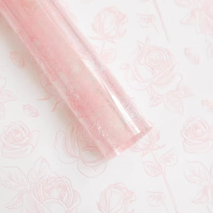 20pcs Rose Print Cellophane Wrap (57x57cm)