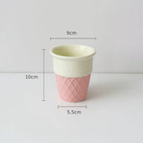 Load image into Gallery viewer, Ice Cream Cone Ceramic Flower Vase