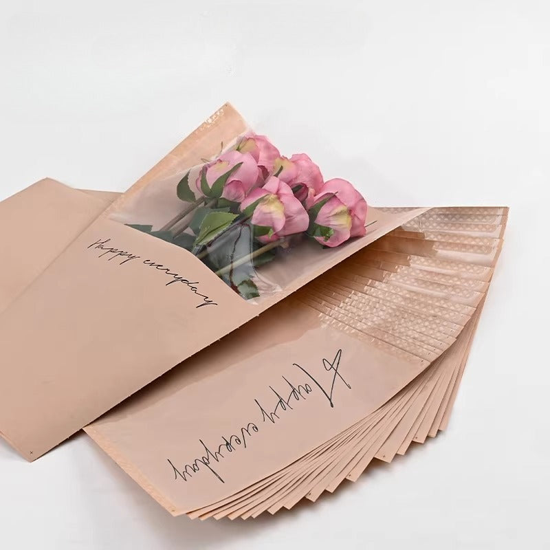 Flower Sleeves with Clear Window Pack 100