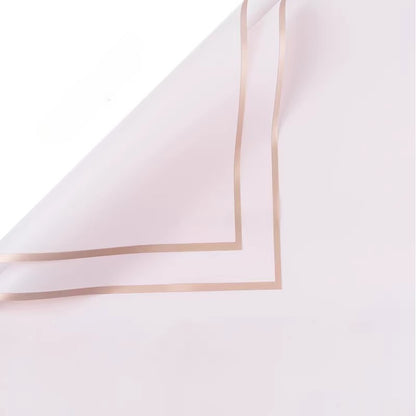 20pcs Gold Border Frosted Cellophane Wrap (56x56cm)