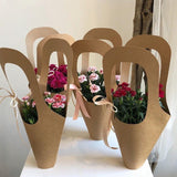 Load image into Gallery viewer, 20Pcs Kraft Paper Flower Bouquets Bags with Handle