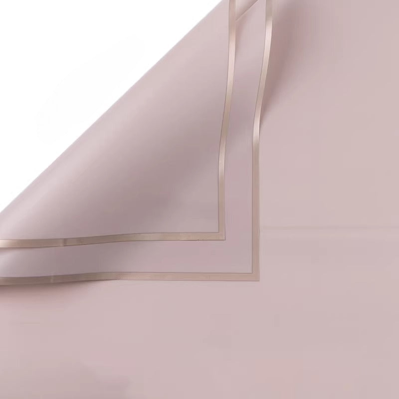 20pcs Gold Border Frosted Cellophane Wrap (56x56cm)