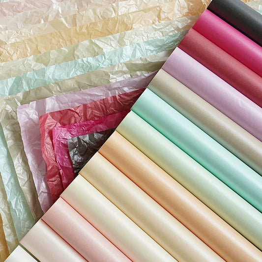 Pearlescent Floral Tissue Paper Pack 20 (20" x 28")