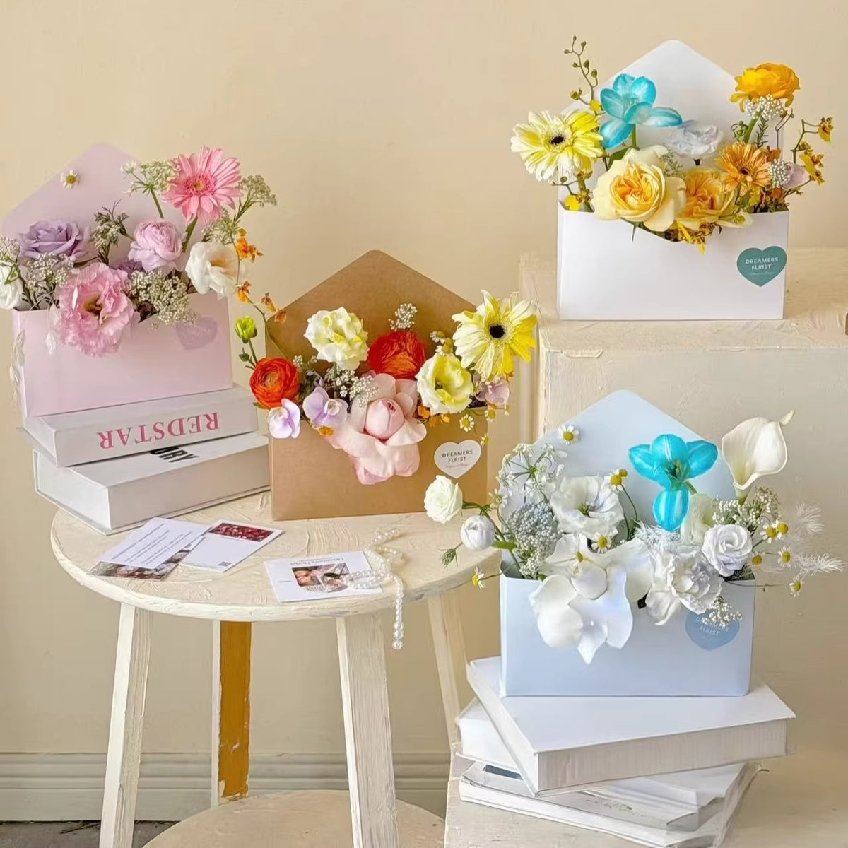 9pcs Envelope Shaped Floral Gift Box