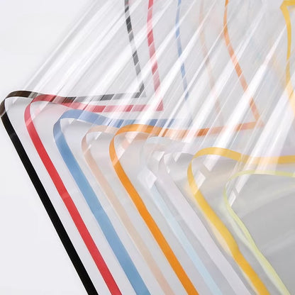20pcs Bordered Clear Cellophane Wrap (58x58cm)