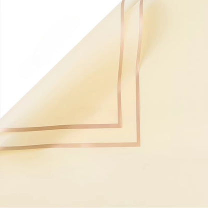 20pcs Gold Border Frosted Cellophane Wrap (56x56cm)