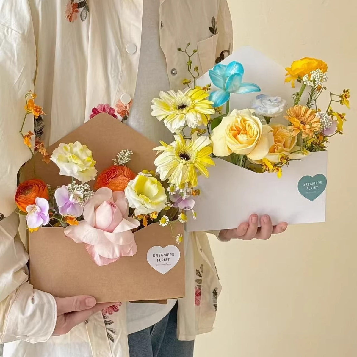 9pcs Envelope Shaped Floral Gift Box