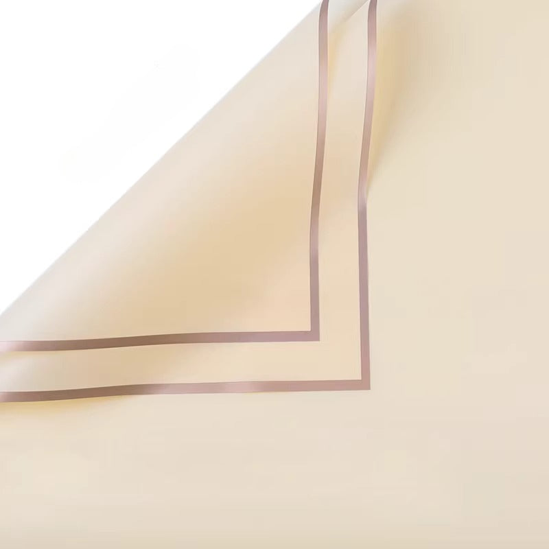 20pcs Gold Border Frosted Cellophane Wrap (56x56cm)