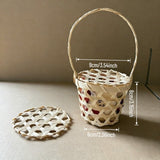 Load image into Gallery viewer, 10pcs Miniature Bamboo Lattice Party Favor Basket
