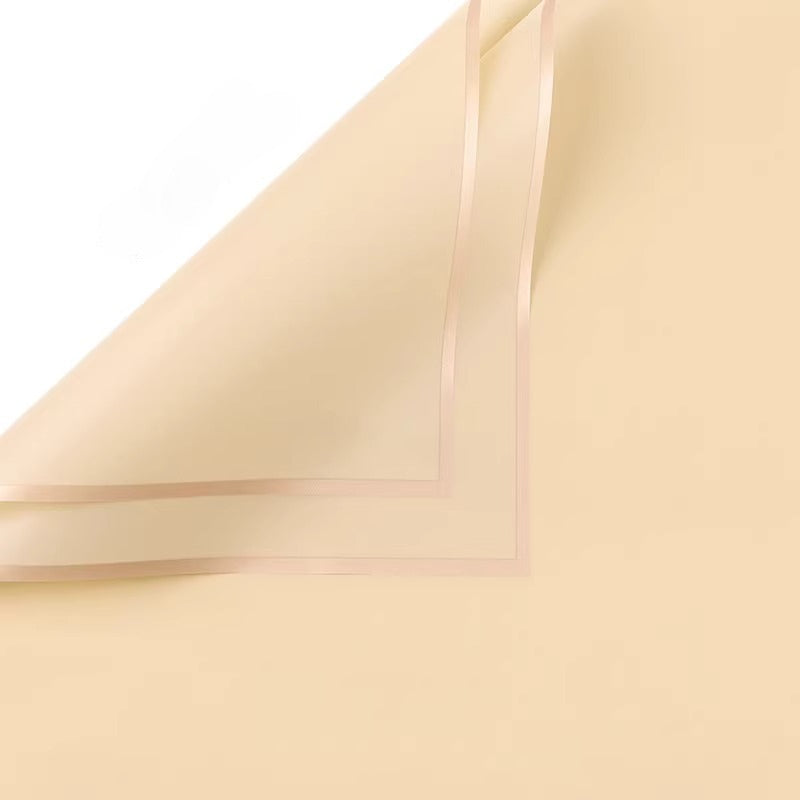 20pcs Gold Border Frosted Cellophane Wrap (56x56cm)