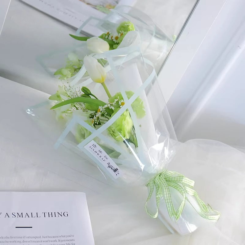 20pcs Bordered Clear Cellophane Wrap (58x58cm)