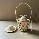 Load image into Gallery viewer, 10pcs Miniature Bamboo Lattice Party Favor Basket