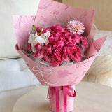 Load image into Gallery viewer, Vintage Bow Print Floral Wrap Paper Pack 20 (14" x 20")