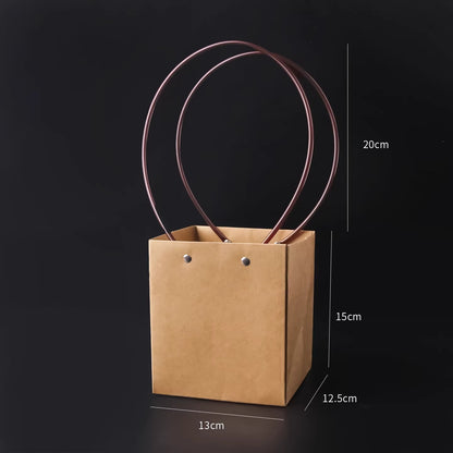 Waterproof Kraft Paper Flower Bags Pack 10