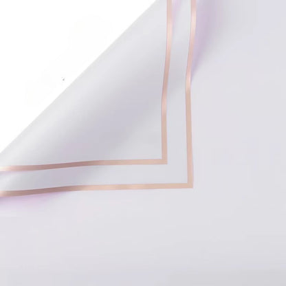 20pcs Gold Border Frosted Cellophane Wrap (56x56cm)