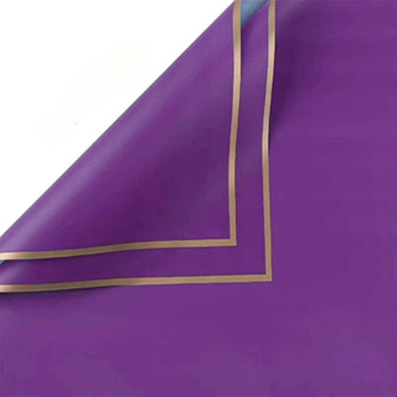 20pcs Gold Border Frosted Cellophane Wrap (56x56cm)