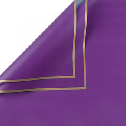 20pcs Gold Border Frosted Cellophane Wrap (56x56cm)