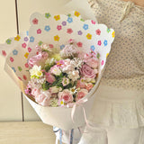 Load image into Gallery viewer, Spring Scalloped Floral Wrap Paper Pack 20 (14" x 20")