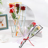 Load image into Gallery viewer, Color-bordered Single Stem Flower Sleeves Pack 100