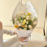 Load image into Gallery viewer, Spring Scalloped Floral Wrap Paper Pack 20 (14" x 20")