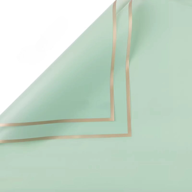 20pcs Gold Border Frosted Cellophane Wrap (56x56cm)