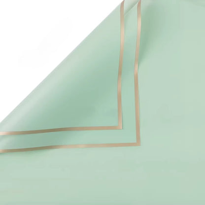 20pcs Gold Border Frosted Cellophane Wrap (56x56cm)