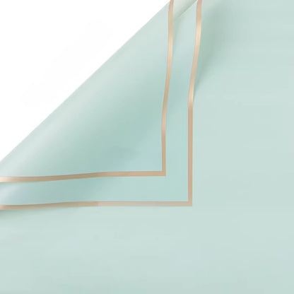20pcs Gold Border Frosted Cellophane Wrap (56x56cm)