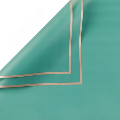 20pcs Gold Border Frosted Cellophane Wrap (56x56cm)