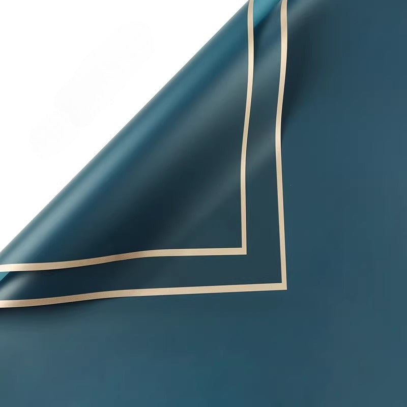 20pcs Gold Border Frosted Cellophane Wrap (56x56cm)