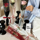 Load image into Gallery viewer, Single Rose Sleeves with Gold Foil LOVE Pack 100