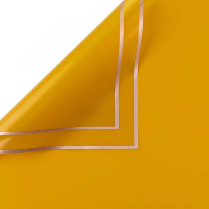 20pcs Gold Border Frosted Cellophane Wrap (56x56cm)
