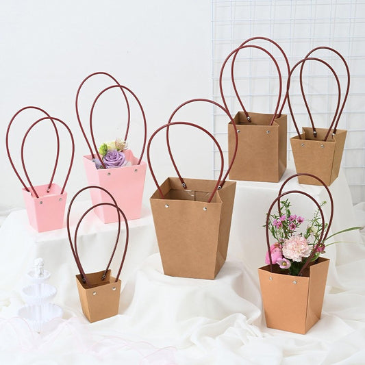 10Pcs Waterproof Flower Bags with Handles