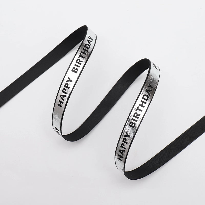Gold Silver JUST FOR YOU Ribbon (1cmx40Yd)