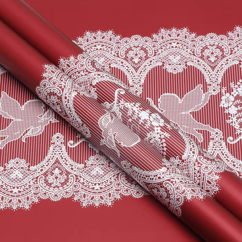 20pcs Lace Printing Bouquet Wrap Paper (57x57cm)