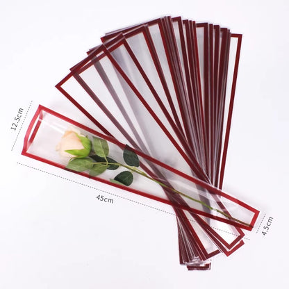 Color-bordered Single Stem Flower Sleeves Pack 100